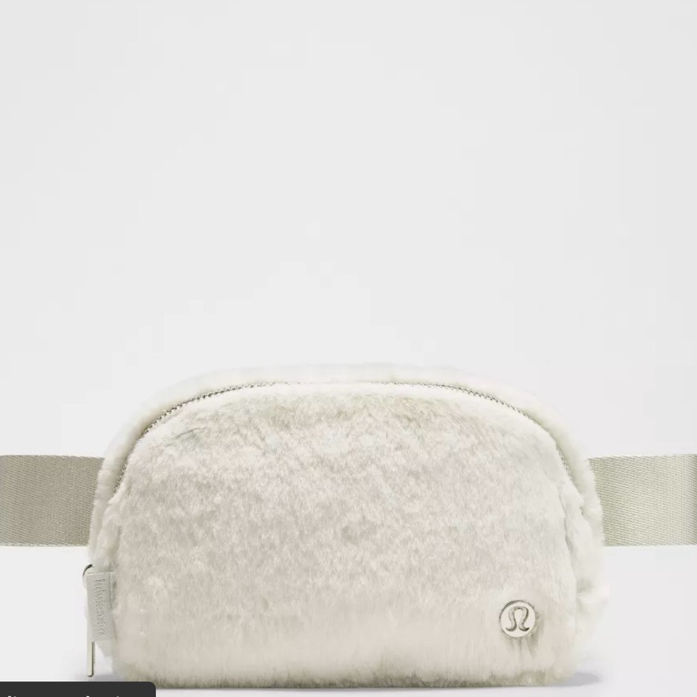 Lululemon Everywhere White Fleece Crossbody Bag